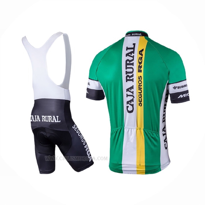 2018 Ropa Ciclismo Caja Rural Verde Mangas Corta y Culotte Corto